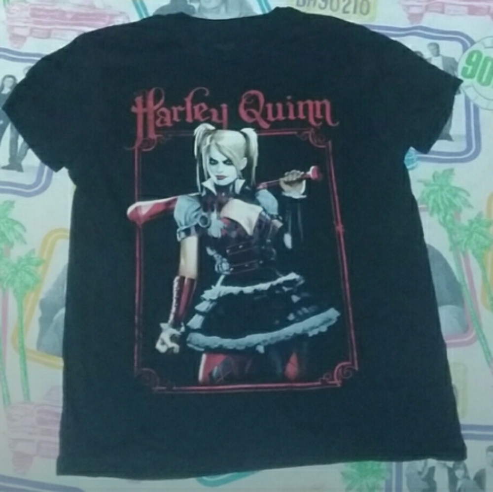 2010 Harley Quinn Batman Arkham Asylum Shirt Vintage DC Comics Y2K - Picture 2 of 4